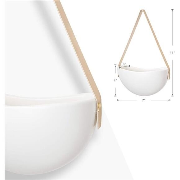 Wall Planter for Indoor Plants Ceramic Hanging FlowerPots for Succulent AirPlant - Picture 6 of 8